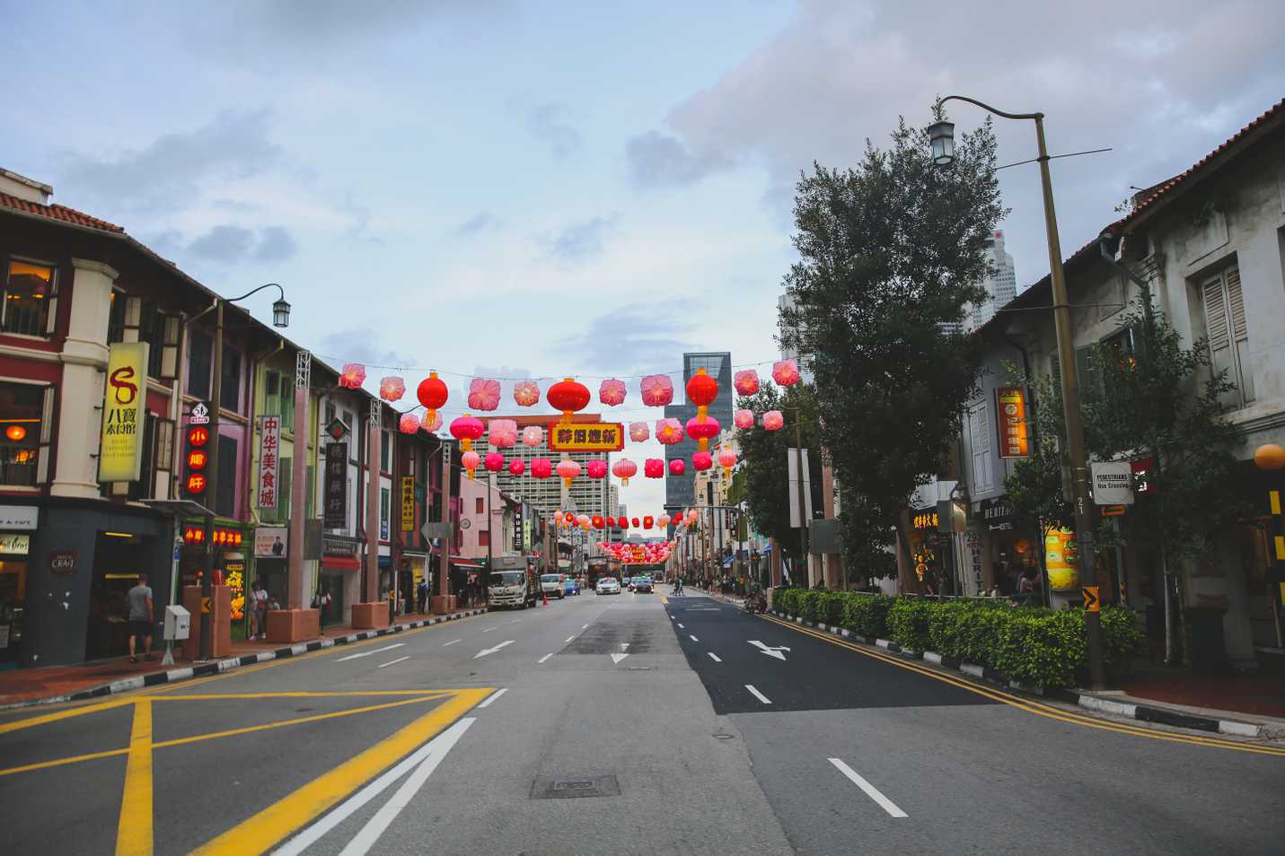 Lanterns decorating China Town