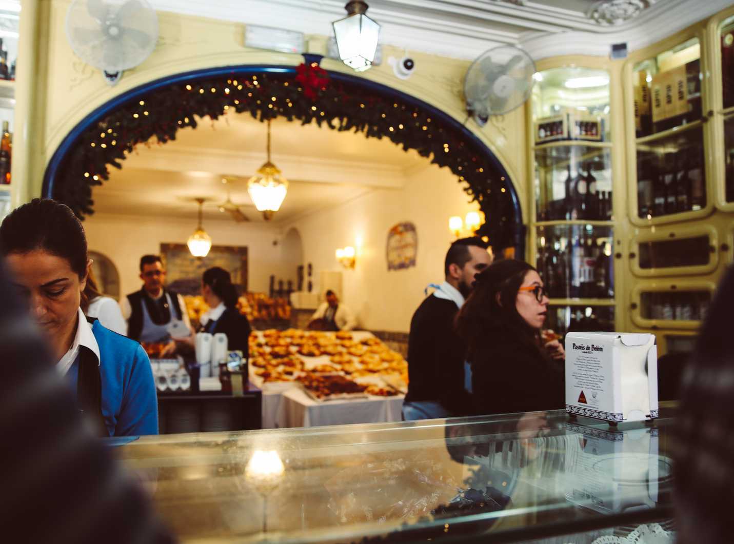 Pasteis de Belem store at Christmas time