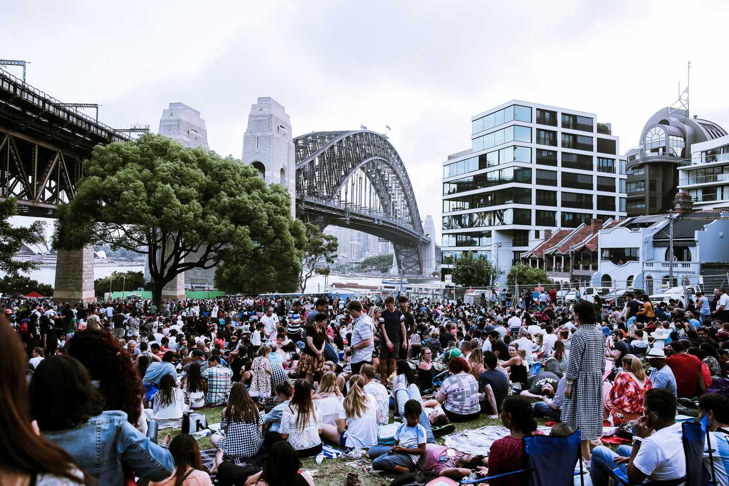 Syndney Harbor Bridge on NYE in Australia