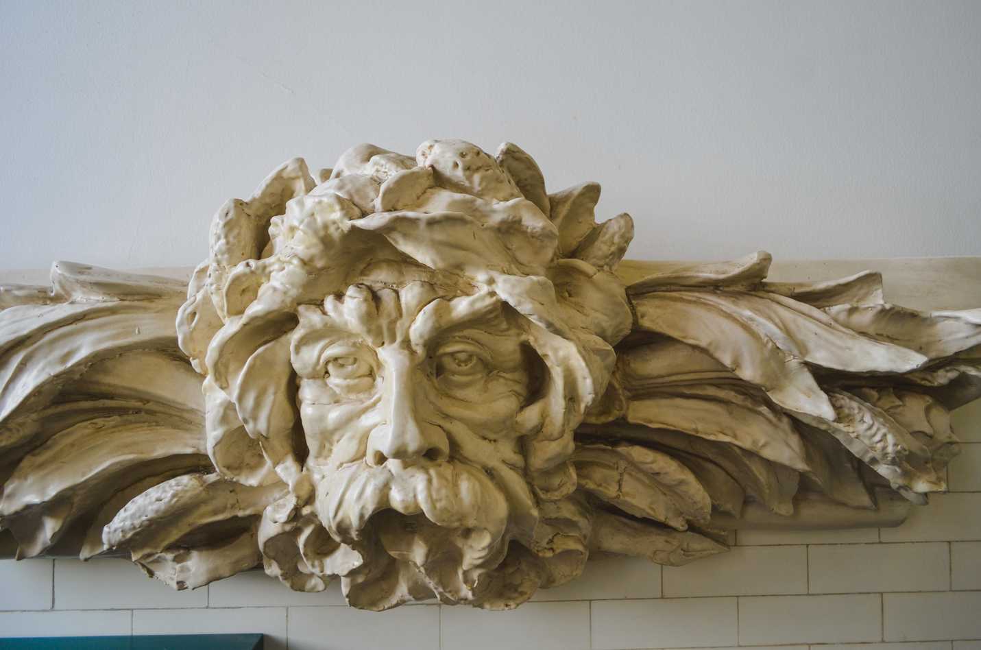 Face that used to decorate Fordyce ceilings