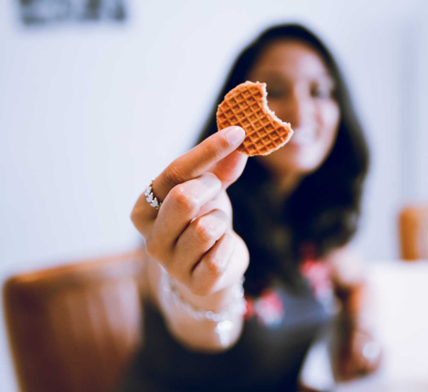 Tiny stroopwafel, best thing in the world