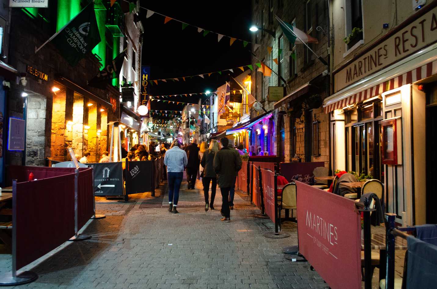 The famous Quay Street of Galway