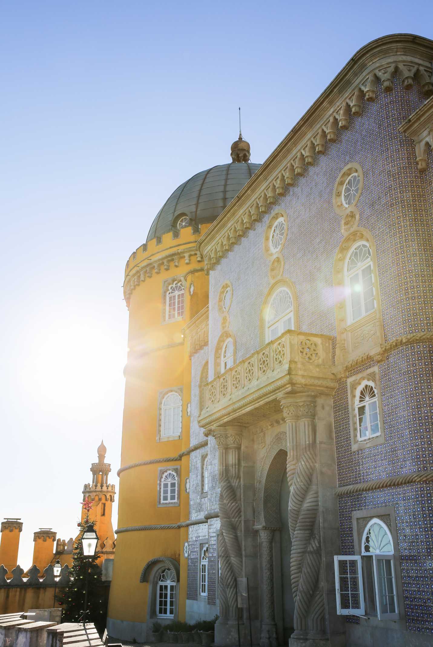 Sun rays and Pena Palace