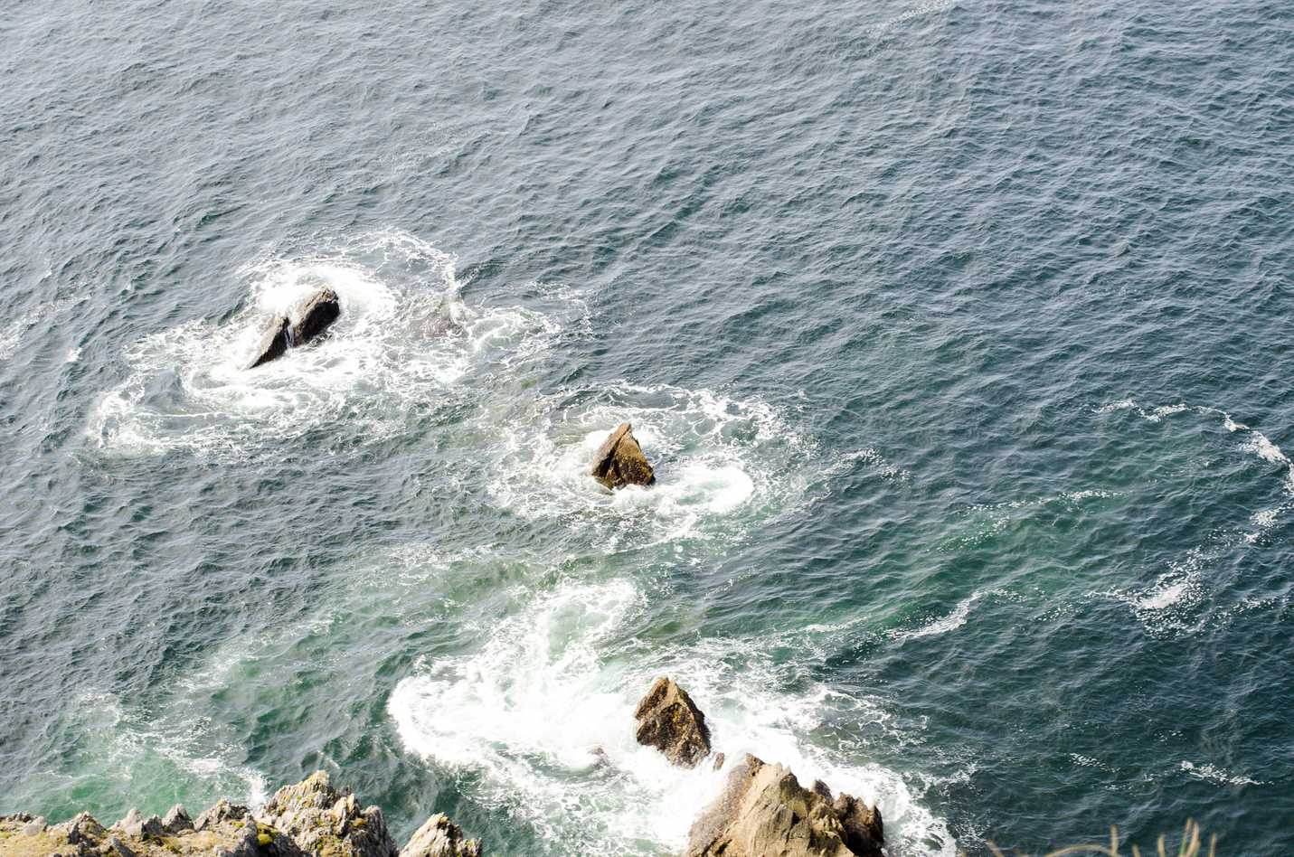 Watching the waves crash on the coast