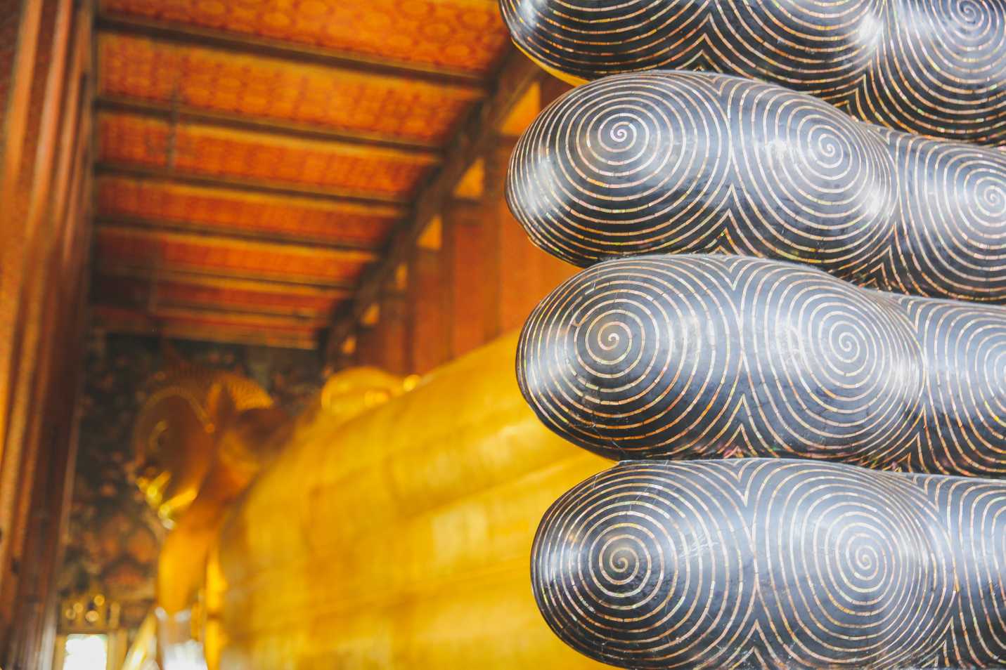 Feet of the reclining buddha