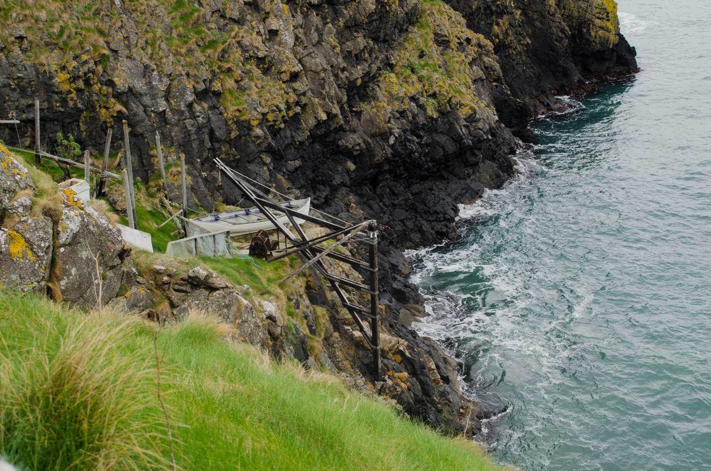 Fisherman boat at Carrick-a-rede bridge