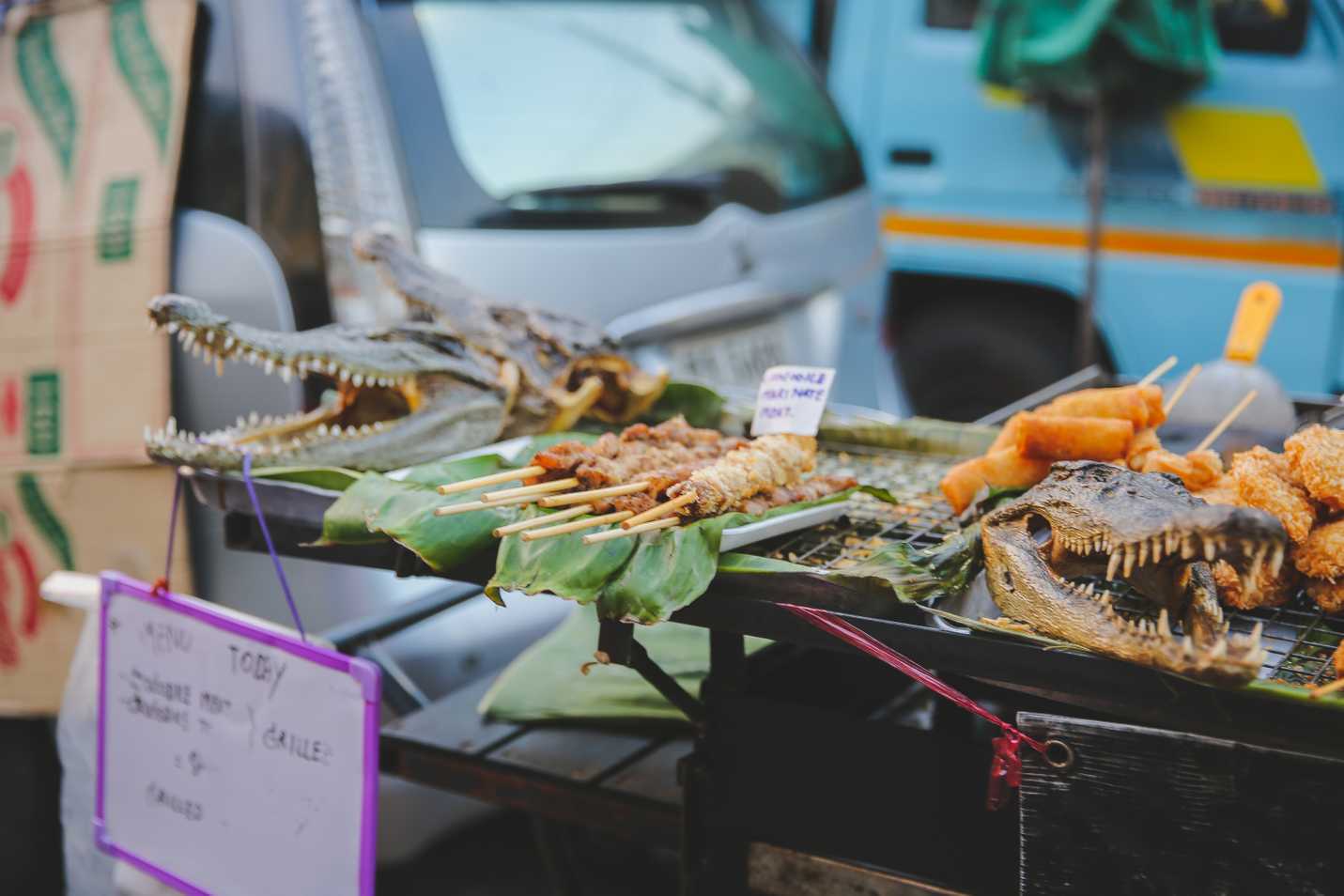 Interesting choice of street food near Wat Pho