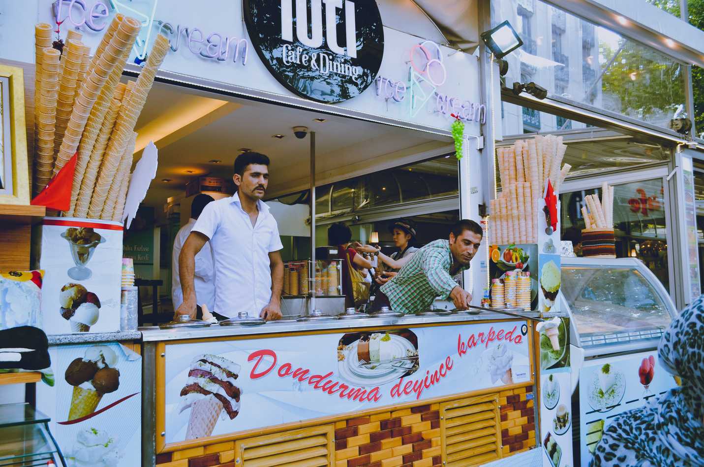 Turkish ice cream vendors