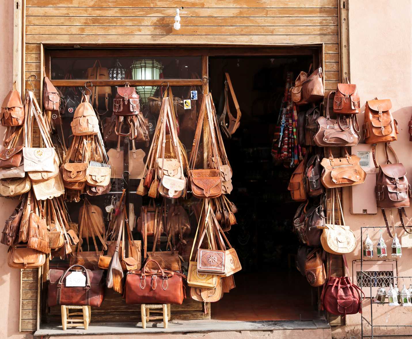 Store selling leather goods