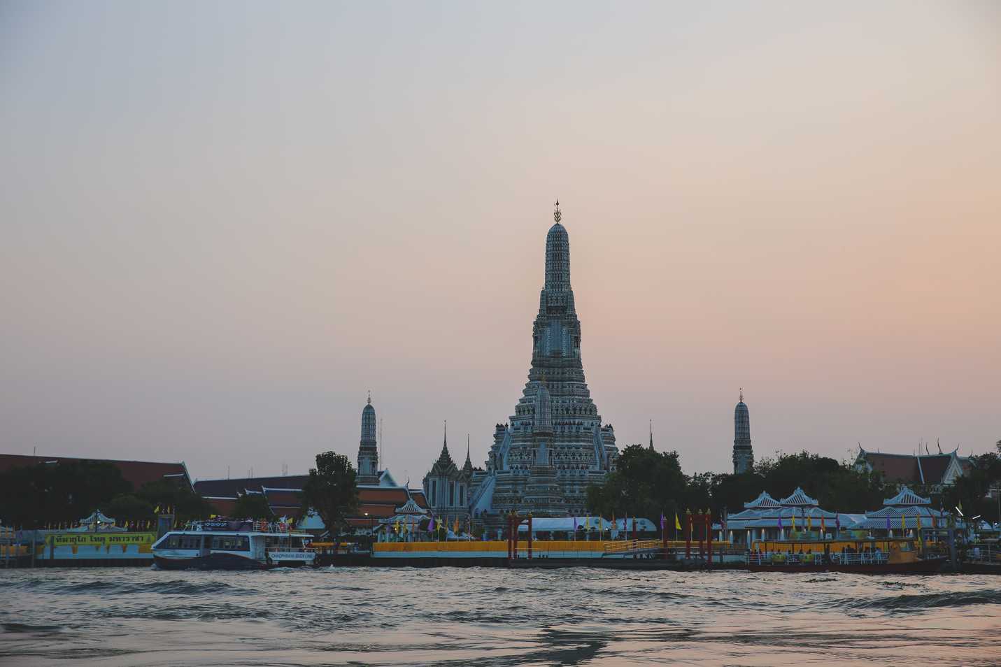View of Wat Arun from restaurant